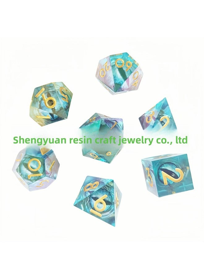 Electroplated Resin Dice Coc Running Group Cthulhu Dnd Dungeons and Dragons Board Game Trpg Polyhedral Dice Dice